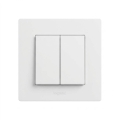Legrand - Interruttore doppio in serie č. 5 con cornice NILOE STEP bianco