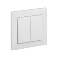 Legrand - Interruttore doppio n. 5 con cornice SUNO bianca