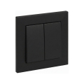 Legrand - Interruttore doppio n. 5 con placca SUNO nera
