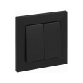 Legrand - Interruttore doppio per scale č. 6+6 con placca SUNO nera