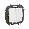 Legrand - Interruttore doppio senza cornice n. 5 NILOE bianco