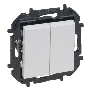 Legrand - Interruttore doppio senza cornice n. 5 NILOE STEP bianco