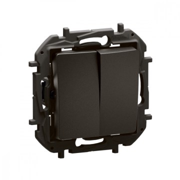 Legrand - Interruttore doppio senza placca n. 5 NILOE nero