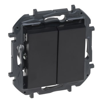 Legrand - Interruttore doppio senza placca n. 5 NILOE STEP nero