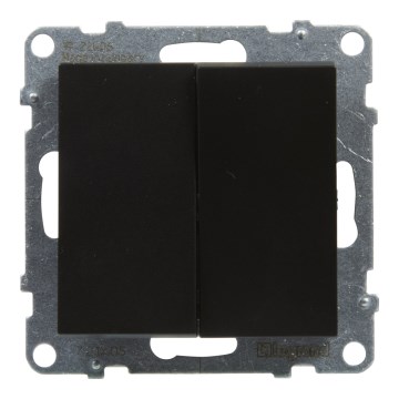 Legrand - Interruttore doppio senza placca n. 5 SUNO nero