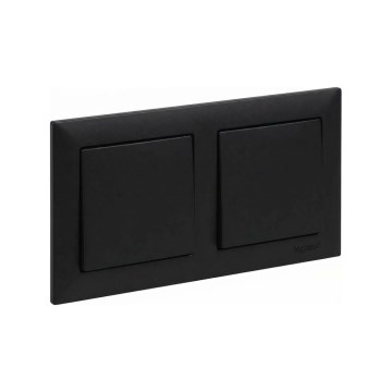 Legrand - Interruttore doppio unipolare č. 1 con cornice SUNO nero