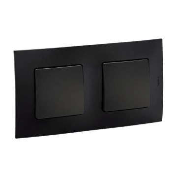 Legrand - Interruttore doppio unipolare n. 1 con cornice NILOE nero