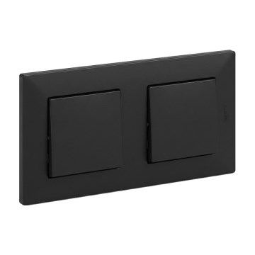 Legrand - Interruttore doppio unipolare n. 1 con cornice NILOE STEP nera