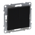 Legrand - Interruttore per scala doppio senza cornice n. 6+6 SUNO nero