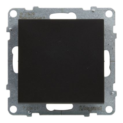 Legrand - Interruttore per scala doppio senza cornice n. 6+6 SUNO nero