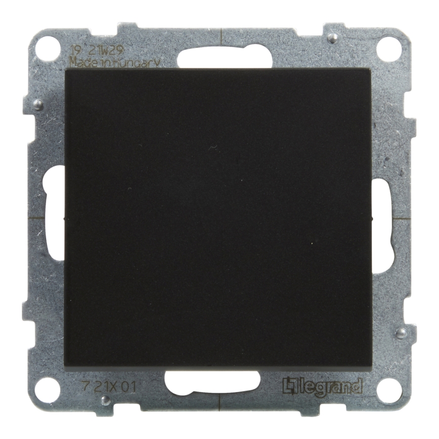 Legrand - Interruttore per scala doppio senza cornice n. 6+6 SUNO nero