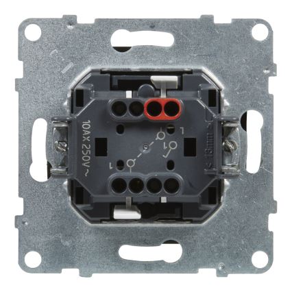 Legrand - Interruttore per scala doppio senza cornice n. 6+6 SUNO nero