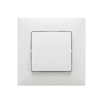 Legrand - Interruttore per scala n. 6 con cornice NILOE bianco