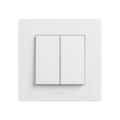 Legrand - Interruttore per scale doppio 6+6 con cornice NILOE STEP bianco