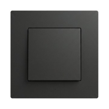 Legrand - Interruttore per scale n. 6 con placca NILOE STEP nero