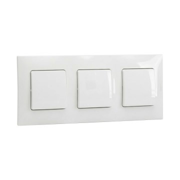 Legrand - Interruttore triplo unipolare n. 1 con cornice NILOE bianco
