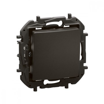 Legrand - Interruttore unipolare 1/0 NILOE, senza cornice, nero