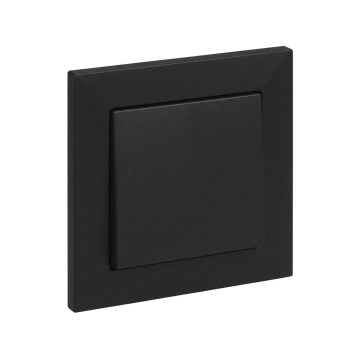 Legrand - Interruttore unipolare 1 modulo con cornice SUNO nero