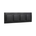 Legrand - Interruttore unipolare quadruplo n. 1 con cornice NILOE nero