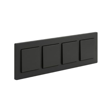 Legrand - Interruttore unipolare quadruplo n. 1 con cornice NILOE STEP nero