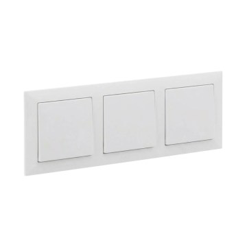 Legrand - Interruttore unipolare triplo n. 1 con cornice SUNO bianco