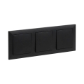 Legrand - Interruttore unipolare triplo n. 1 con cornice SUNO nero