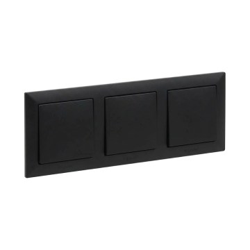Legrand - Interruttore unipolare triplo n. 1 con cornice SUNO nero