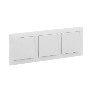 Legrand - Interruttore unipolare triplo n. 1 con placca SUNO bianca
