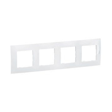 Legrand - Placca 4 posti NILOE bianca
