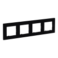 Legrand - Placca 4 posti NILOE STEP nera