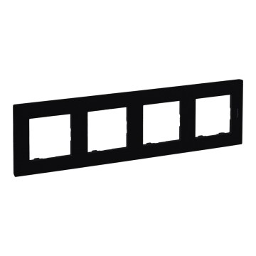 Legrand - Placca 4 posti NILOE STEP nera