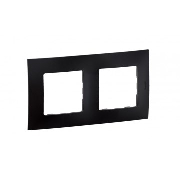 Legrand - Placca doppia NILOE nera
