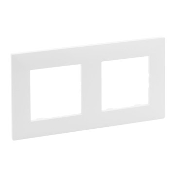 Legrand - Placca doppia NILOE STEP bianca