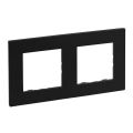 Legrand - Placca doppia NILOE STEP nera
