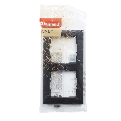 Legrand - Placca doppia SUNO nera