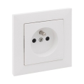 Legrand - Presa domestica con cornice SUNO 250V bianca