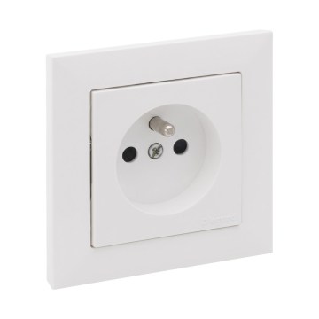 Legrand - Presa domestica con cornice SUNO 250V bianca