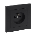 Legrand - Presa domestica con cornice SUNO 250V nera