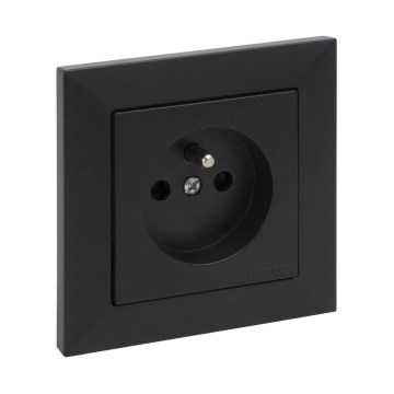 Legrand - Presa domestica con cornice SUNO 250V nera
