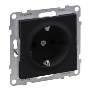 Legrand - Presa domestica SCHUKO 250 V/16 A SUNO, nera