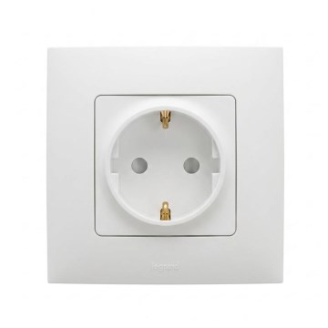 Legrand - Presa domestica SCHUKO con cornice NILOE 250V bianca
