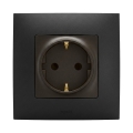 Legrand - Presa domestica SCHUKO con cornice NILOE 250V nera