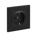 Legrand - Presa domestica SCHUKO con cornice SUNO 250V nera