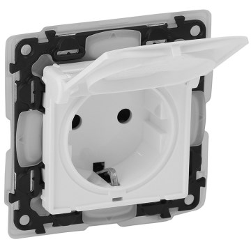 Legrand - Presa domestica SCHUKO con cornice VALENA LIFE 250V IP44 bianca