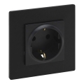 Legrand - Presa domestica SCHUKO con placca NILOE STEP 250V nera