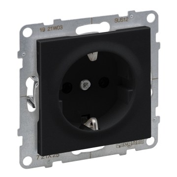 Legrand - Presa domestica SCHUKO senza cornice SUNO 250V nera
