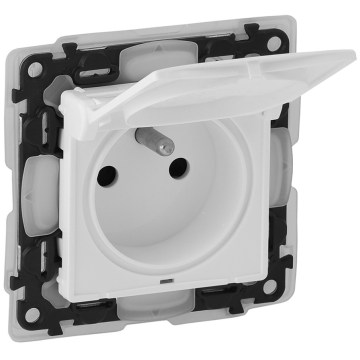 Legrand - Presa domestica senza cornice VALENA LIFE 250V IP44 bianca