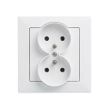 Legrand - Presa doppia domestica con cornice SUNO 250V bianca