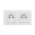 Legrand - Presa doppia domestica con placca NILOE STEP 250V bianca