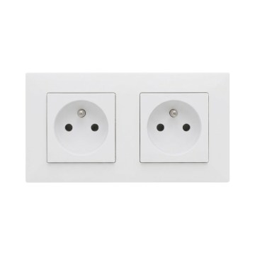 Legrand - Presa doppia domestica con placca NILOE STEP 250V bianca